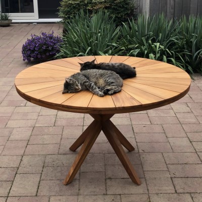 Wij zijn helemaal blij met onze mooie nieuwe tafel