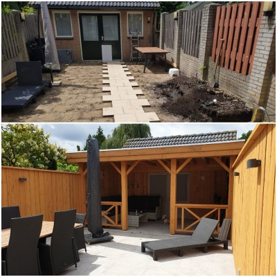 Tuin veranderd a la eigen huis en tuin.
