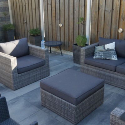 Prachtige loungeset Cayman in de kleur old grey.