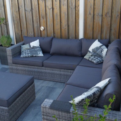Prachtige loungeset Cayman in de kleur old grey.