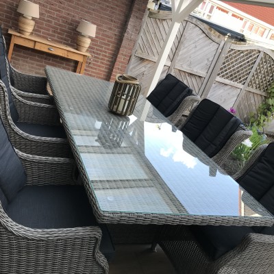 Zo blij met me tuinset onder de overkapping