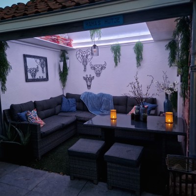 Het schuurtje wat mee getrokken is aan de garage.