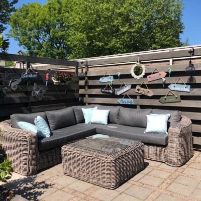 Eindelijk genieten van onze mooie loungeset!!