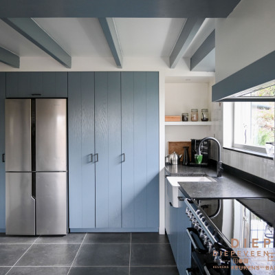 Landelijke blauwe keuken