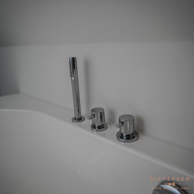 Moderne badkamer met hout