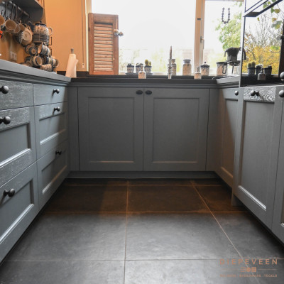 Landelijke keuken blauw