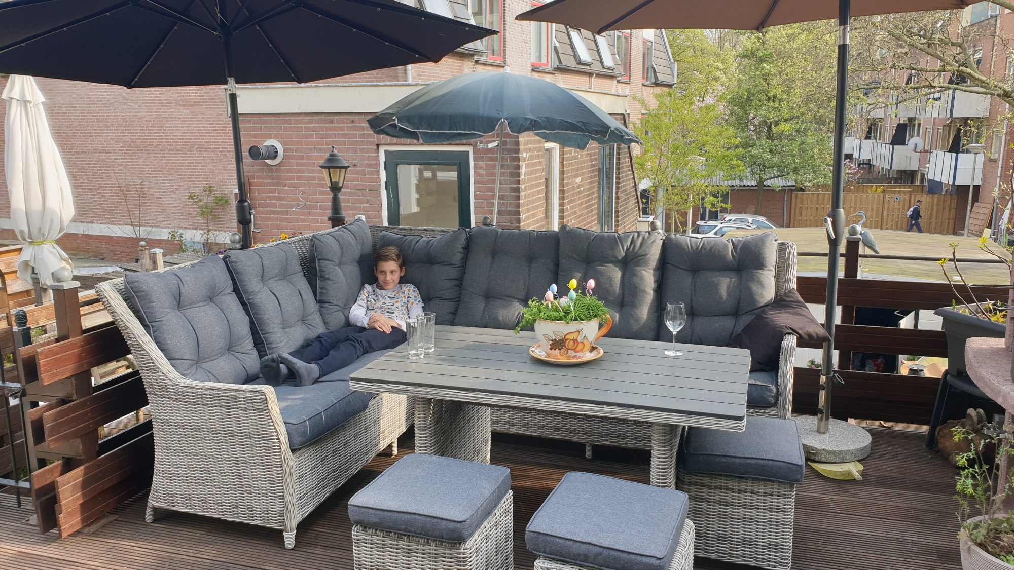 Ook zoonlief geniet met volle teugen