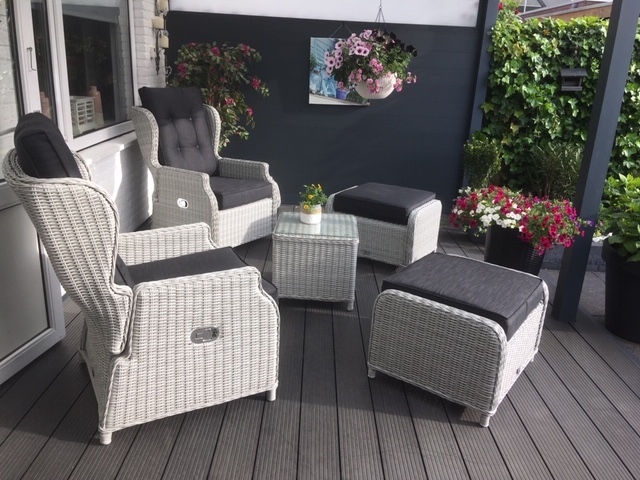 Super blij met onze balkon set.
