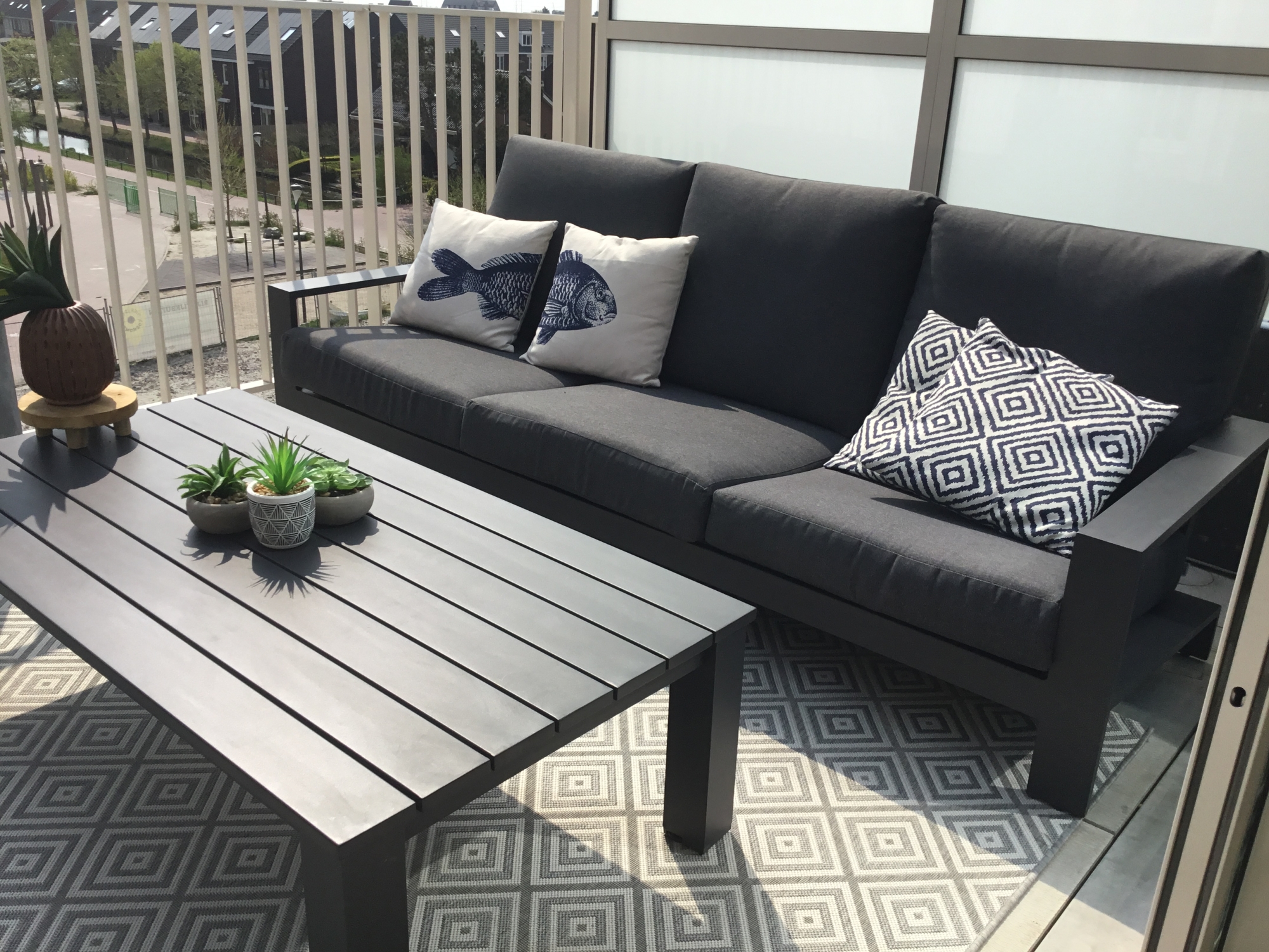 Prachtige set op balkon!