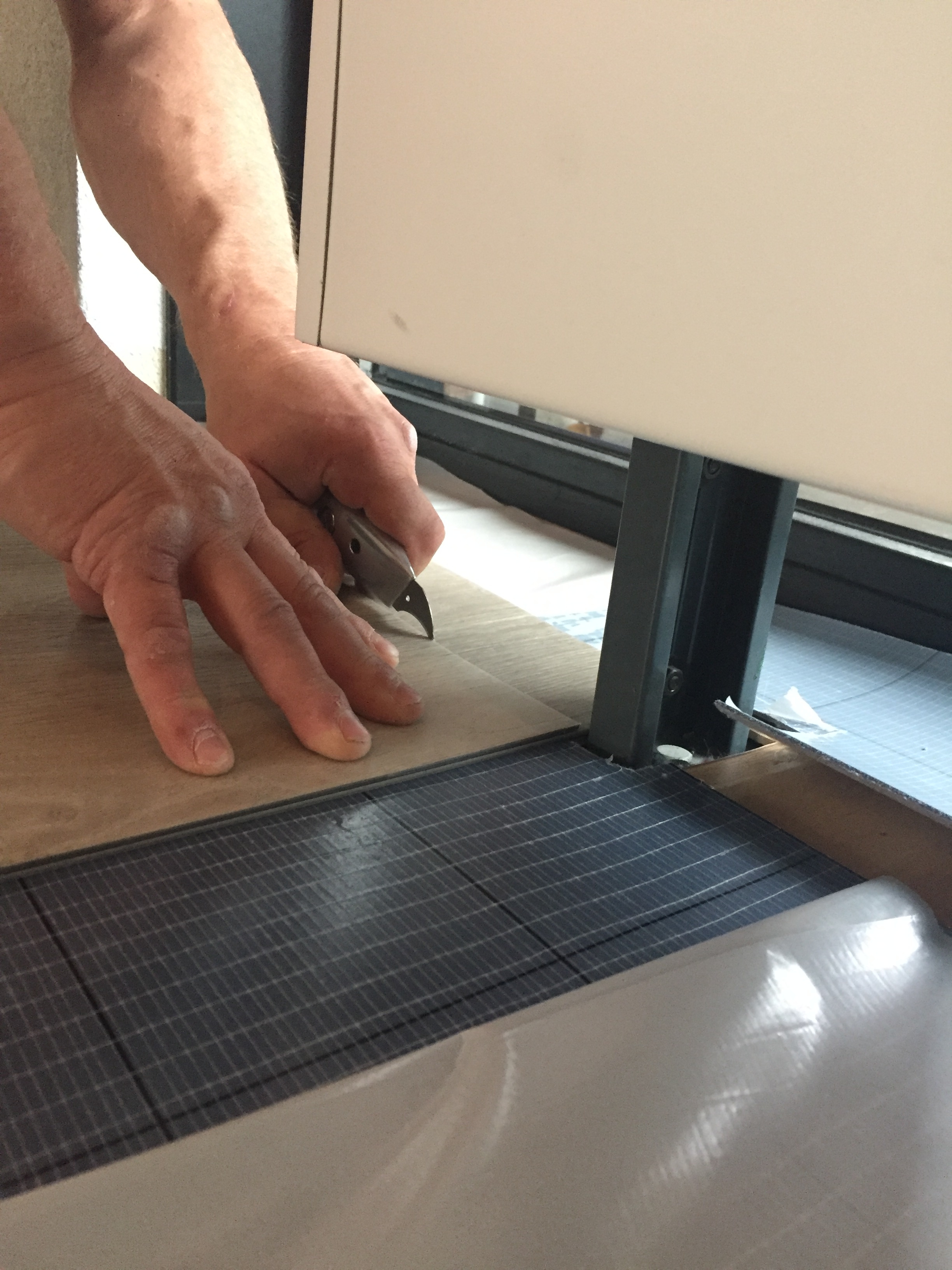 Leggen nieuwe PVC vloer