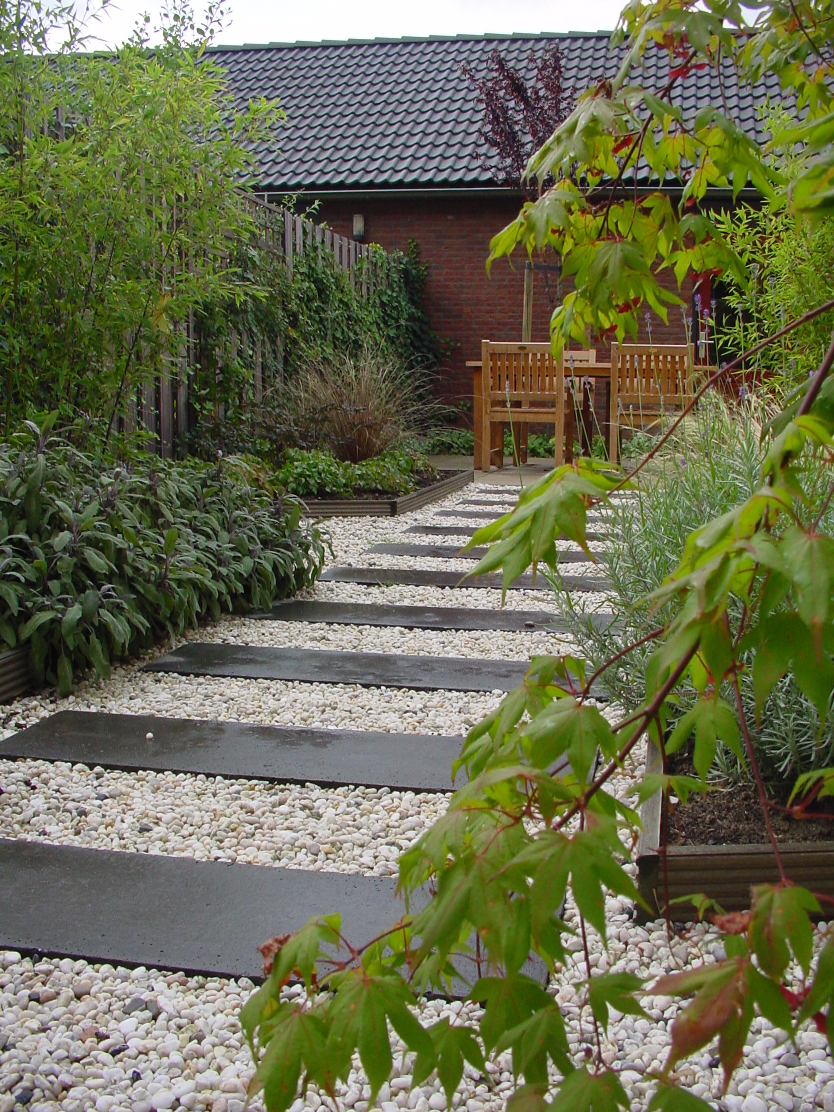 Grind, Japanse Esdoorn en bamboe