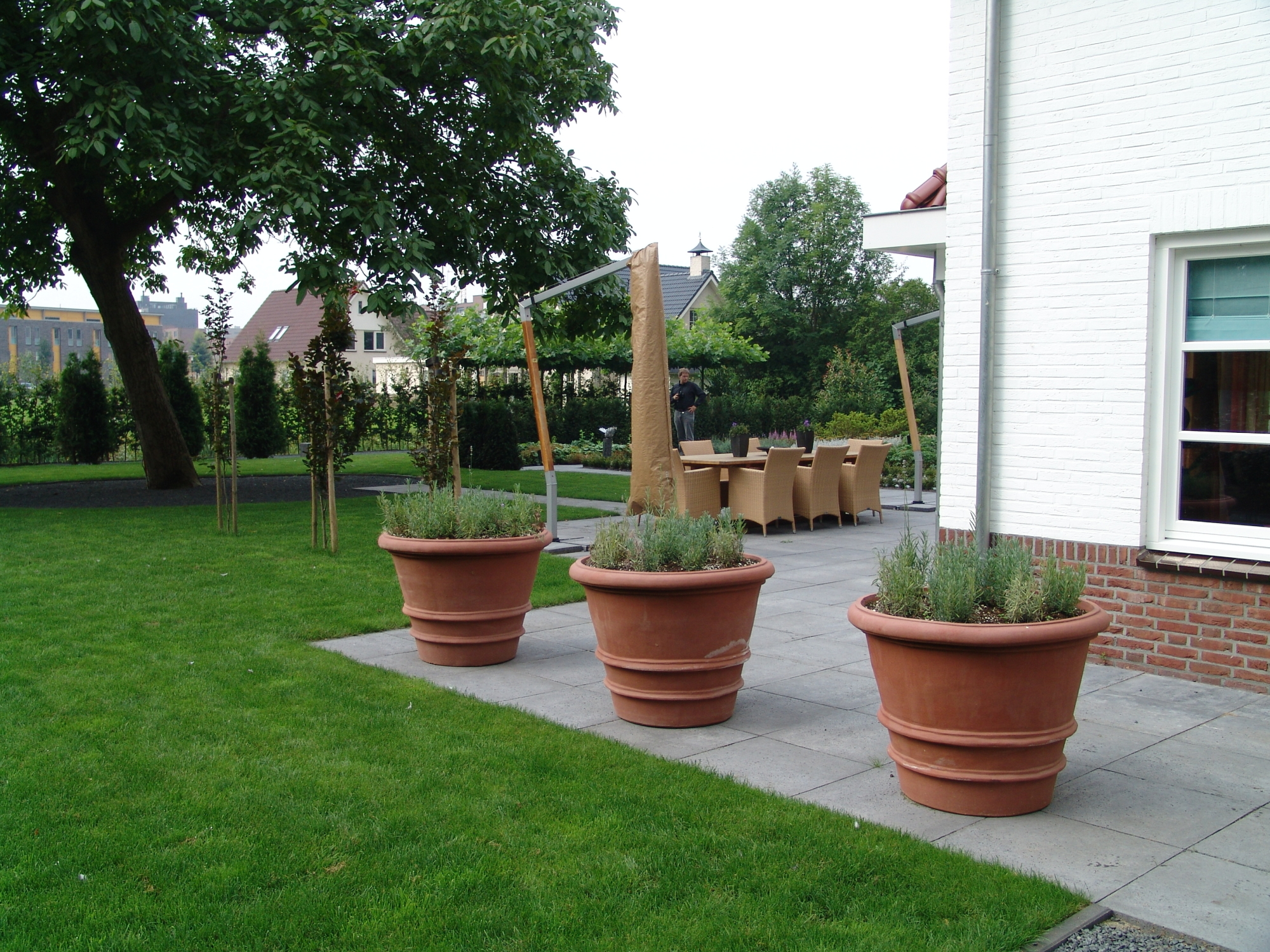 Terracotta plantenbakken