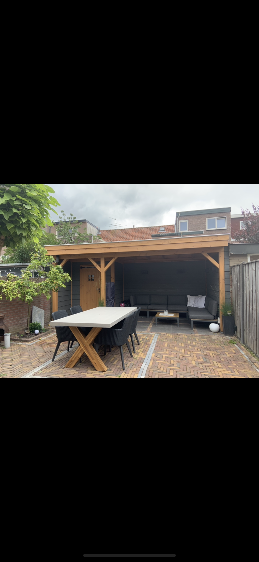 Vorig jaar een loungeset voor in de veranda gekocht.