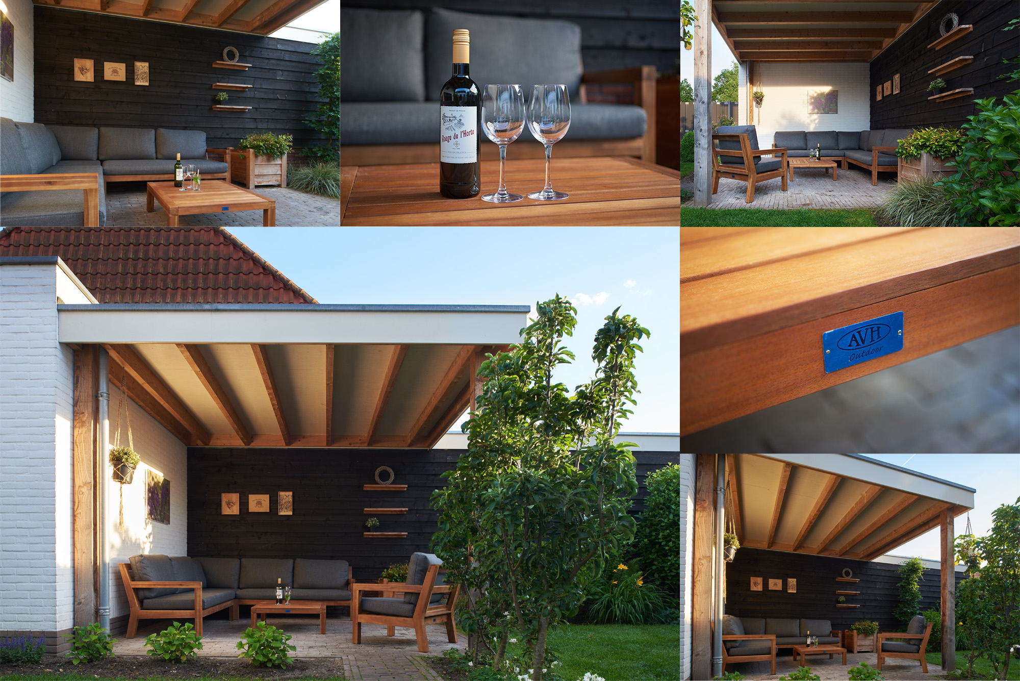 Met deze prachtige loungeset van AHV Outdoor tuinmeubelen is het echt genieten!