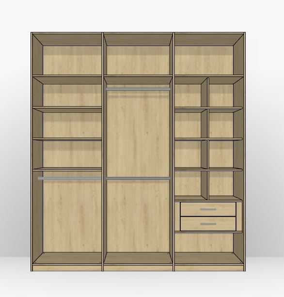 Kastinterieur achter schuifdeuren op maat