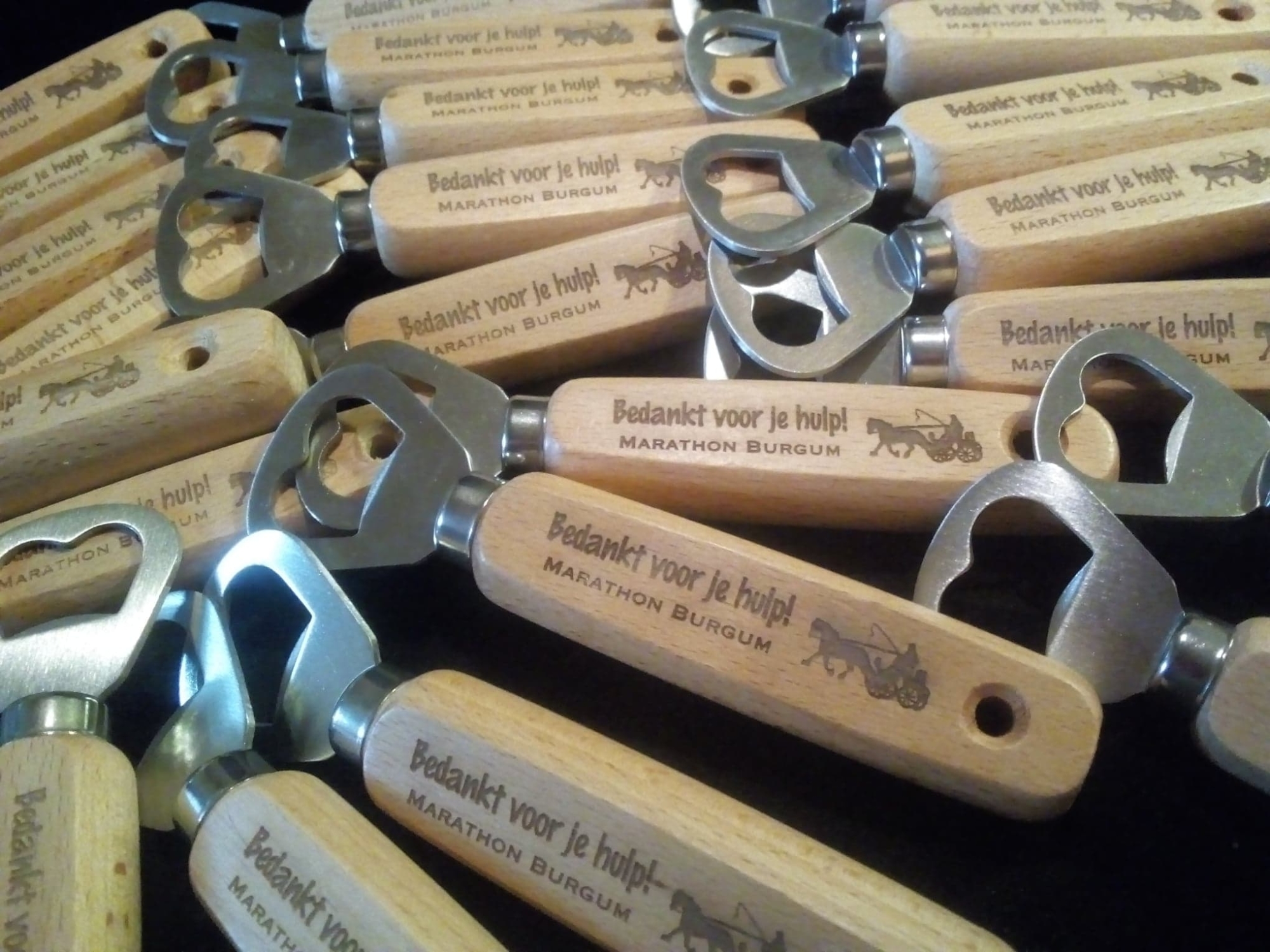 Flessenopener met naam of logo