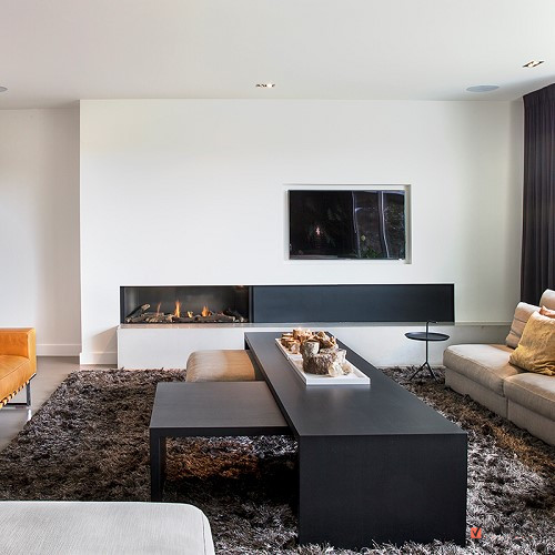 Wandconcept met tv en haard