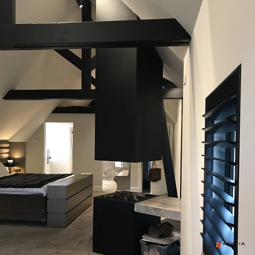 Gashaard als rustpunt in the master bedroom