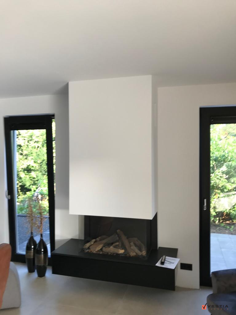 3-zijdige hangende haardconcept