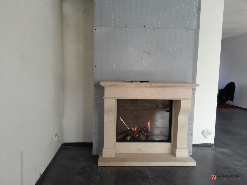 Moderne gashaard in combinatie met nostalgische schouw