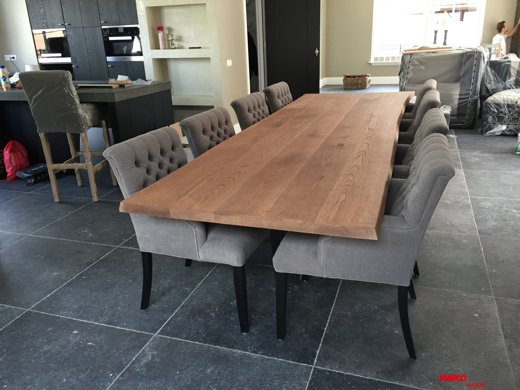robuuste eettafel met stoelen marq