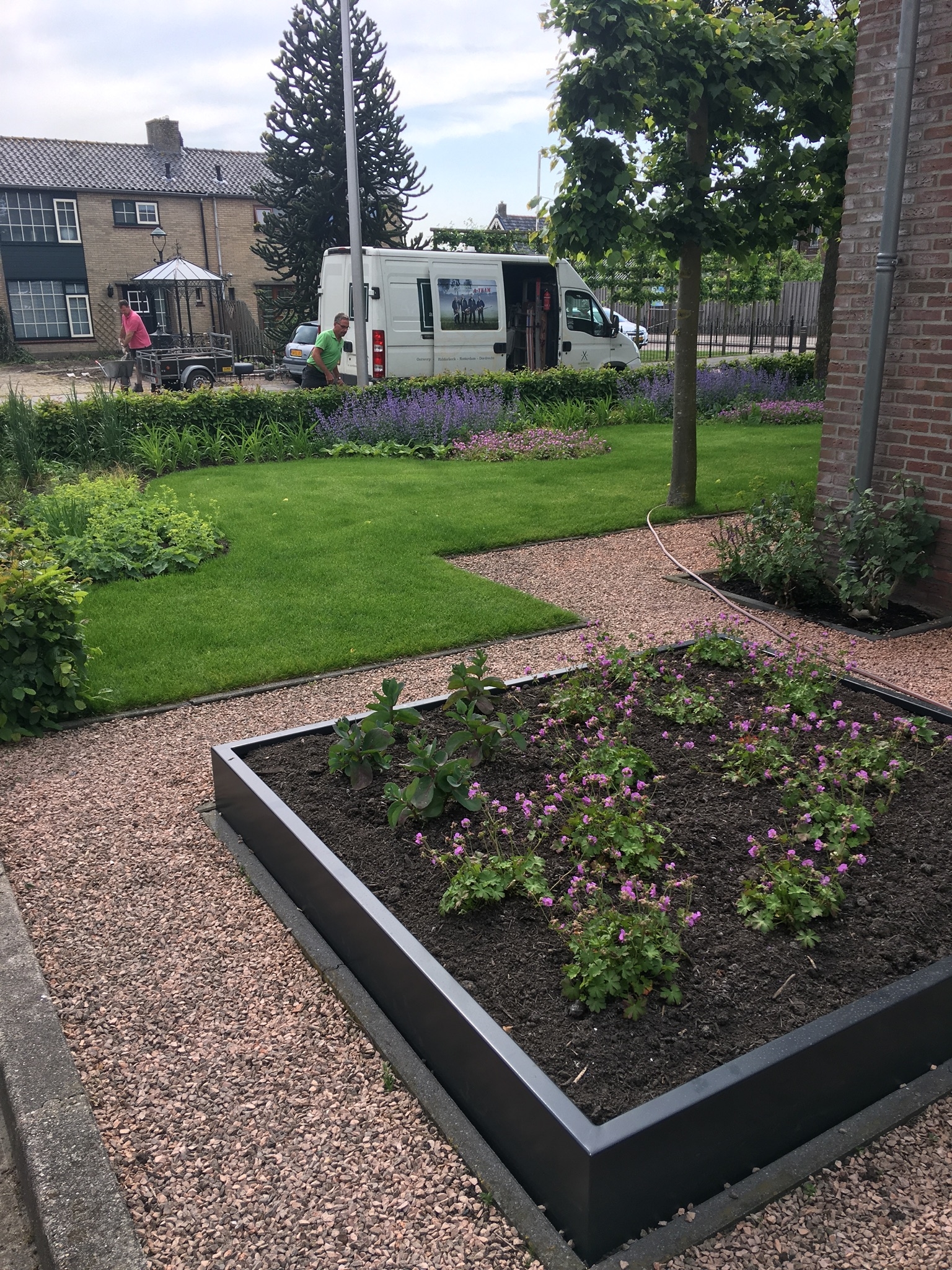 Verhoogde plantenbak van gecoat alluminium